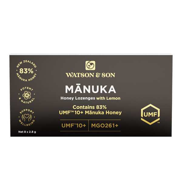 Watson and Son Manuka Lozenges Honey & Lemon UMF 10+/MGO 261+ 8 lozenges