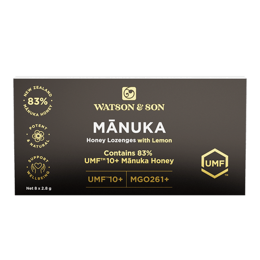 Watson and Son Manuka Lozenges Honey & Lemon UMF 10+/MGO 261+ 8 lozenges