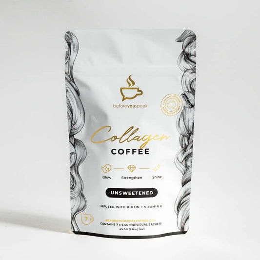 Beforeyouspeak Before You Speak Collagen Coffee Unsweetened 6.5g x 7 Pack
