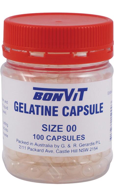 Bonvit Bonvit Empty Gelatine Capsules Size 00 100c