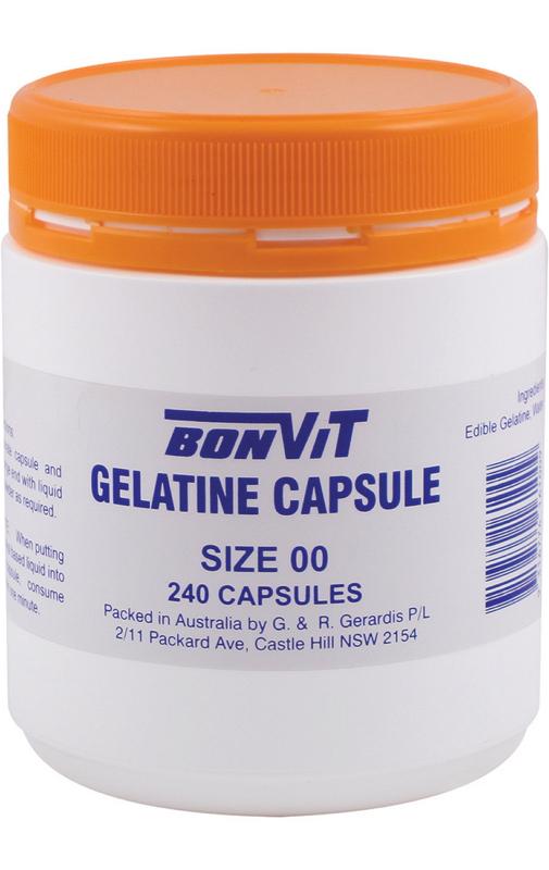 Bonvit Bonvit Empty Gelatine Capsules Size 00 240c