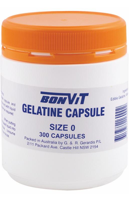 Bonvit Bonvit Empty Gelatine Capsules Size 0 300c
