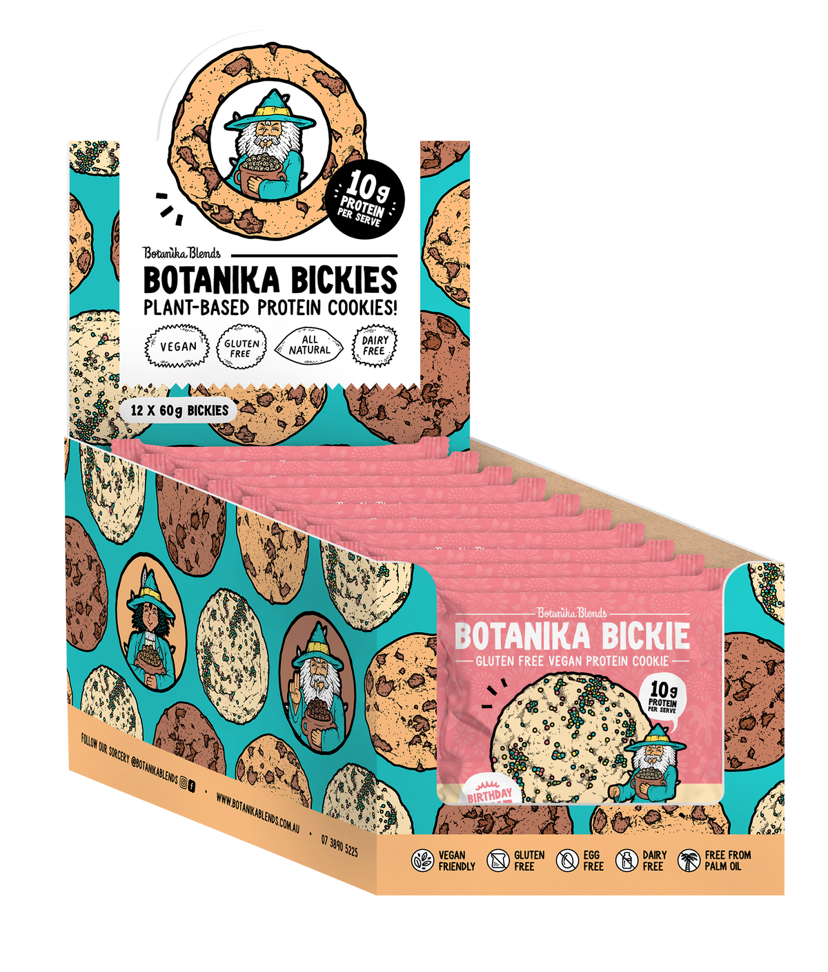 Botanika Blends BOTANIKA BLENDS BICKIES BIRTHDAY CAKE 60G X 12 DISPLAY