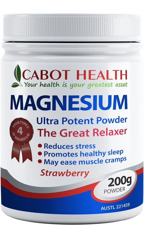 Cabot Health Cabot Health Magnesium Ultra Potent Strawberry Powder 200g