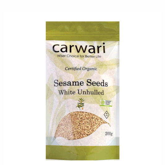 Carwari Carwari Organic Sesame Seeds White Hulled 200g