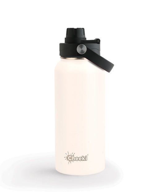 Cheeki CHEEKI INSULATED BOTTLE ADVENTURE WHITE (LARGE) 1L