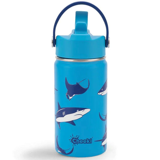Cheeki Cheeki Insulated Bottle Kids Sharks 400ml