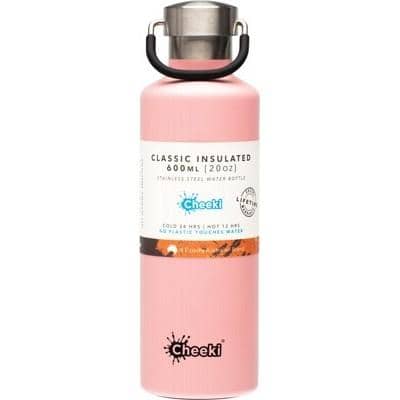 Cheeki Cheeki Insulated Bottle Classic Pink 600ml