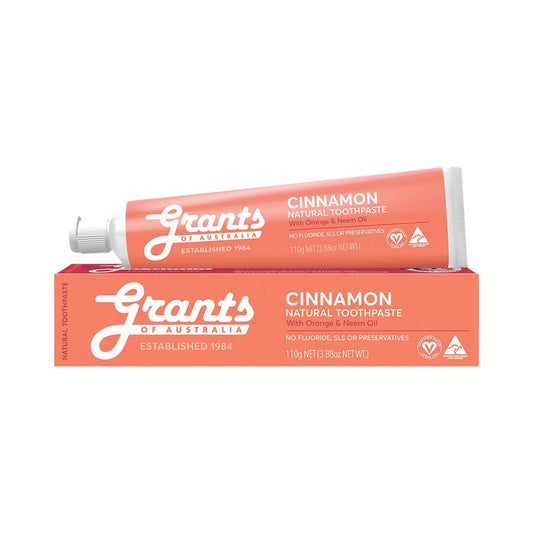 Grants Grants Of Australia Natural Toothpaste Cinnamon with Orange & Neem Oil 110g