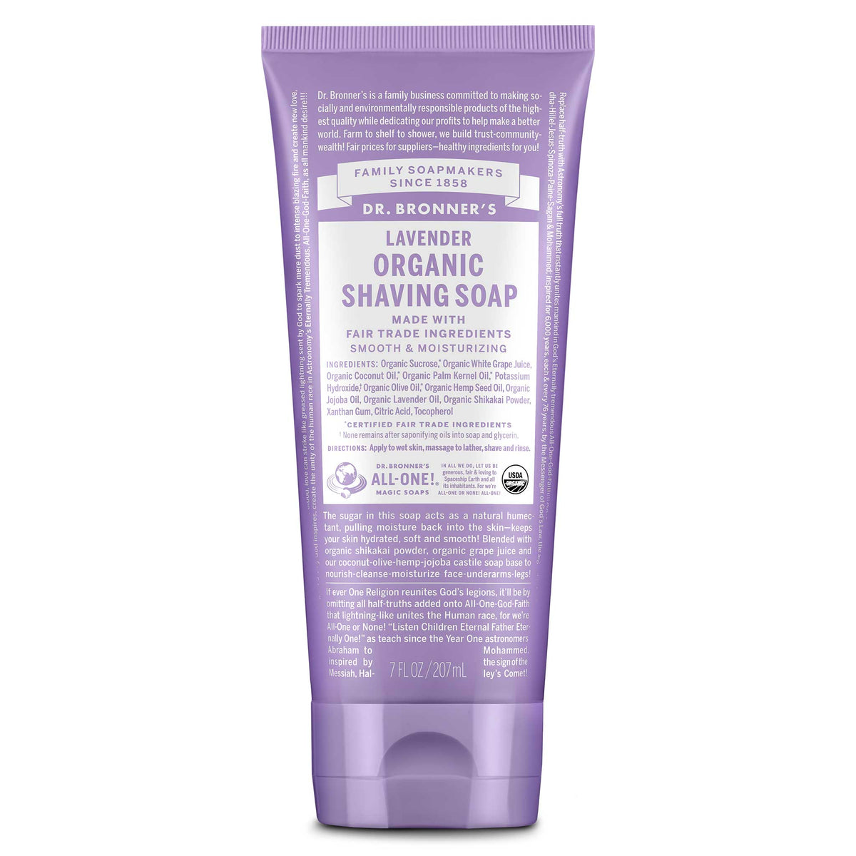 Dr Bronners Dr. Bronners Organic Shaving Soap Lavender 207ml