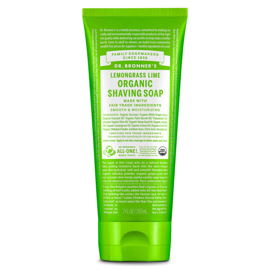 Dr Bronners Dr. Bronners Organic Shaving Soap Lemongrass Lime 207ml
