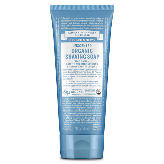 Dr Bronners Dr. Bronners Organic Shaving Soap Unscented 207ml