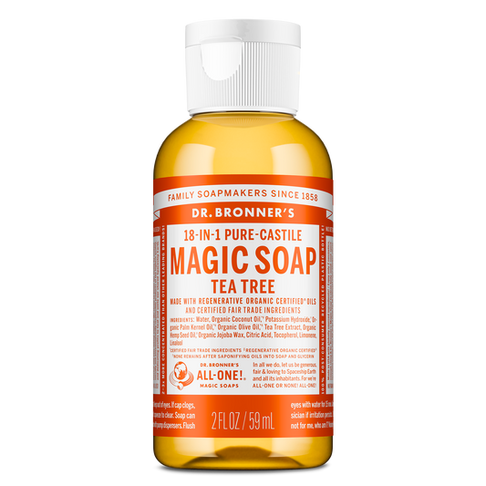 Dr Bronners DR. BRONNERS PURE-CASTILE MAGIC SOAP LIQUID (18-IN-1) TEA TREE 59ML