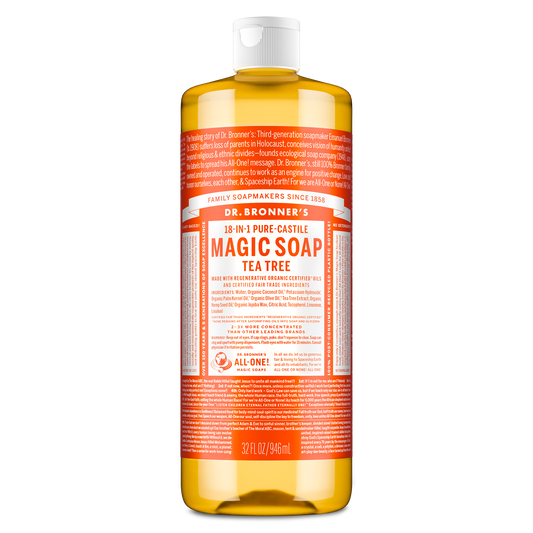Dr Bronners DR. BRONNERS PURE-CASTILE MAGIC SOAP LIQUID (18-IN-1) TEA TREE 946ML