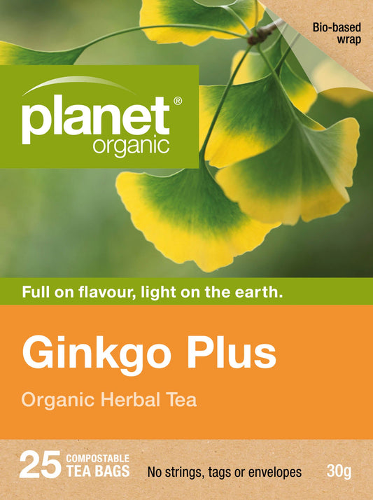 Planet Organic Planet Organic Organic Herbal Tea Ginkgo Plus x 25 Tea Bags