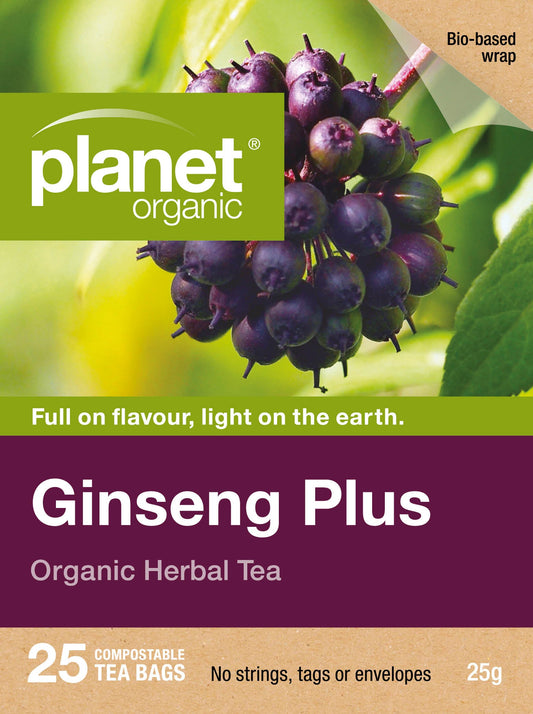 Planet Organic Planet Organic Organic Herbal Tea Ginseng Plus x 25 Tea Bags