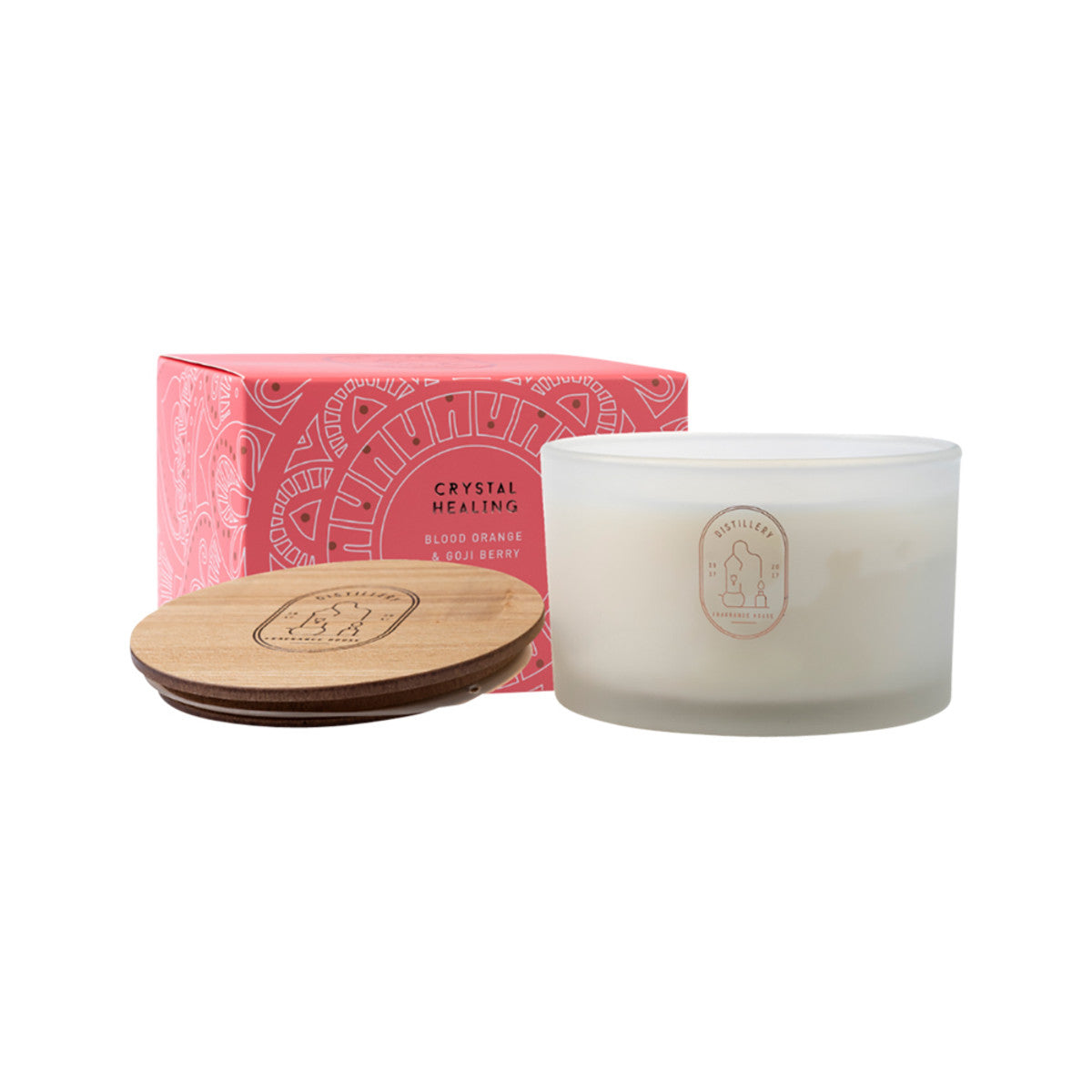 Distillery Distillery Fragrance House Soy Candle Crystal Healing (Blood Orange & Goji Berry) 450g