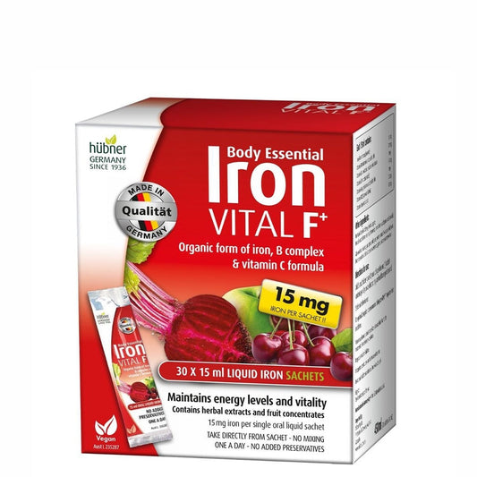 Silicea Silicea Body Essential Iron VITAL F+ (15mg Iron) Sachets 15ml x 30 Pack