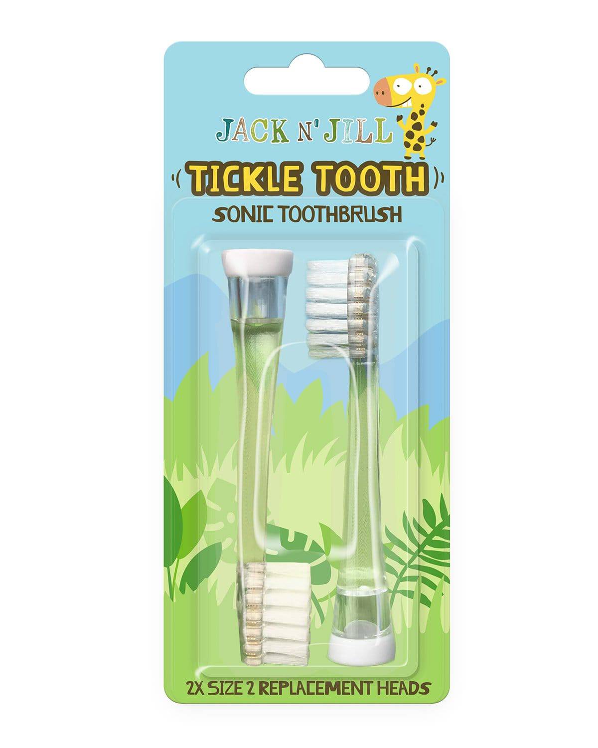 Jack N Jill Jack N Jill Tickle Tooth Sonic Toothbrush Replacement Heads x 2 Pack