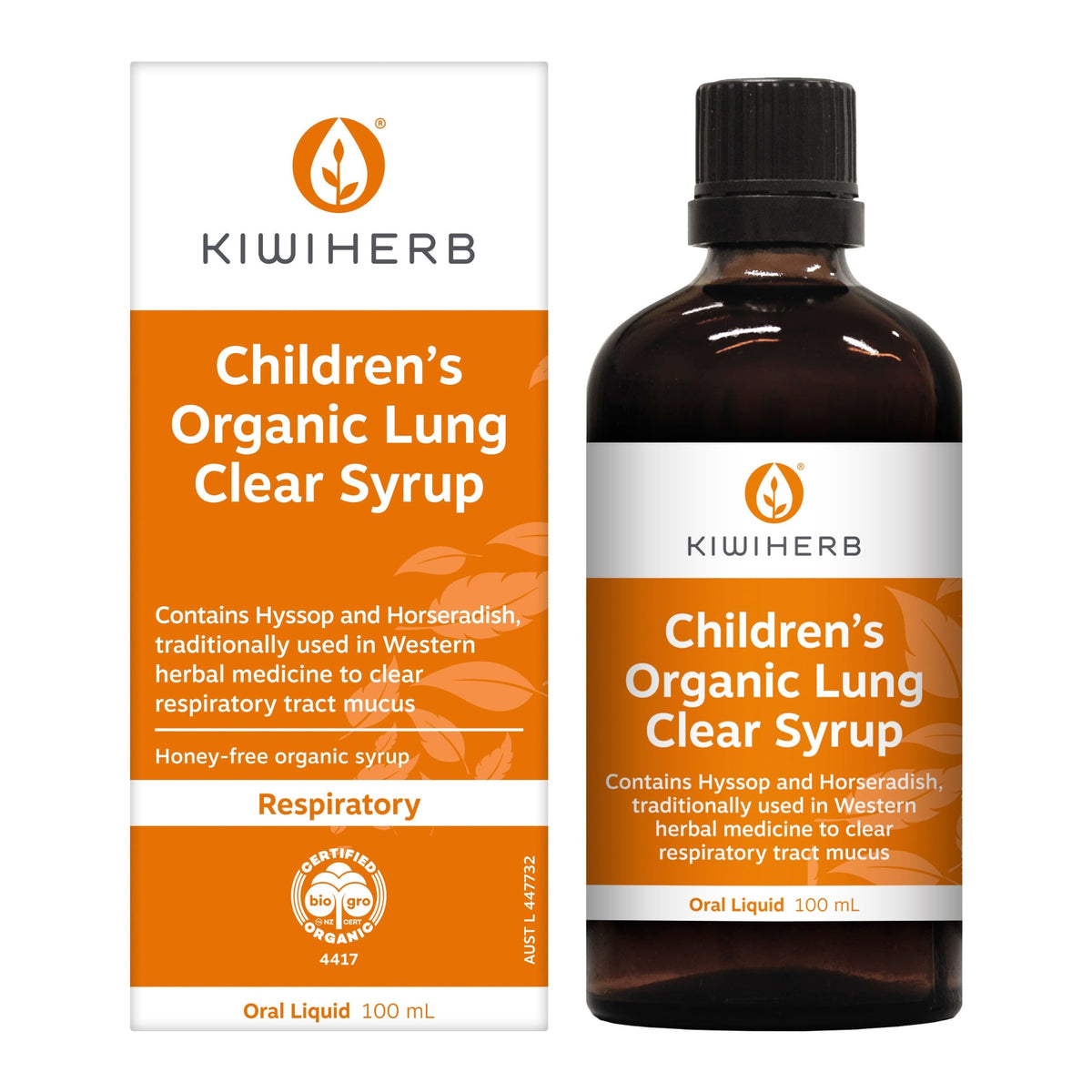 Kiwiherb Kiwiherb Childrens Organic Lung Clear Syrup 100ml