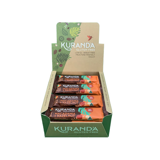 Kuranda Wholefoods Kuranda Wholefoods Gluten Free Nut Bars Macadamia & Hazelnut 45g x 16 Display