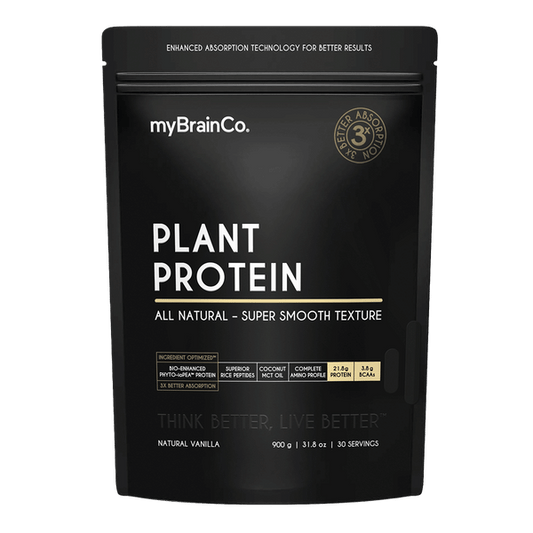 myBrainCo. Plant Protein (previously Performance Plant Protein) 900 g Natural Vanilla