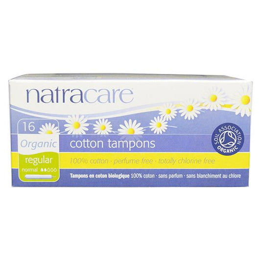 Natra Care Natracare Organic Cotton Tampons Regular with Applicator x 16 Pack