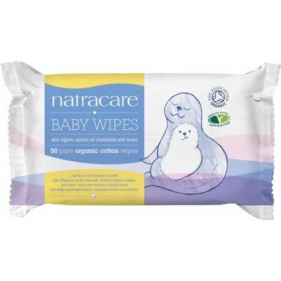 Natra Care Natracare Organic Cotton Baby Wipes (with Organic Apricot Oil Chamomile & Linden) x 50 Pack