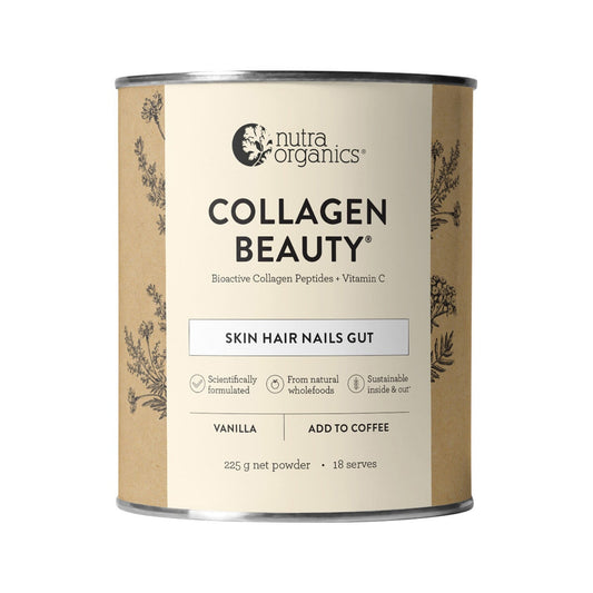 Nutra Naturals Nutra Organics Collagen Beauty (For Coffee) Vanilla 225g