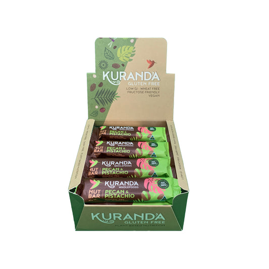 Kuranda Wholefoods Kuranda Wholefoods Gluten Free Nut Bars Pecan & Pistachio 45g x 16 Display