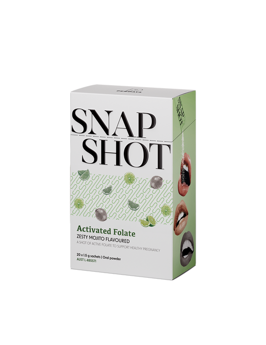 Perdays SNAP SHOT ACTIVATED FOLATE ZESTY MOJITO FLAVOURED SACHET 1.5G X 20 PACK