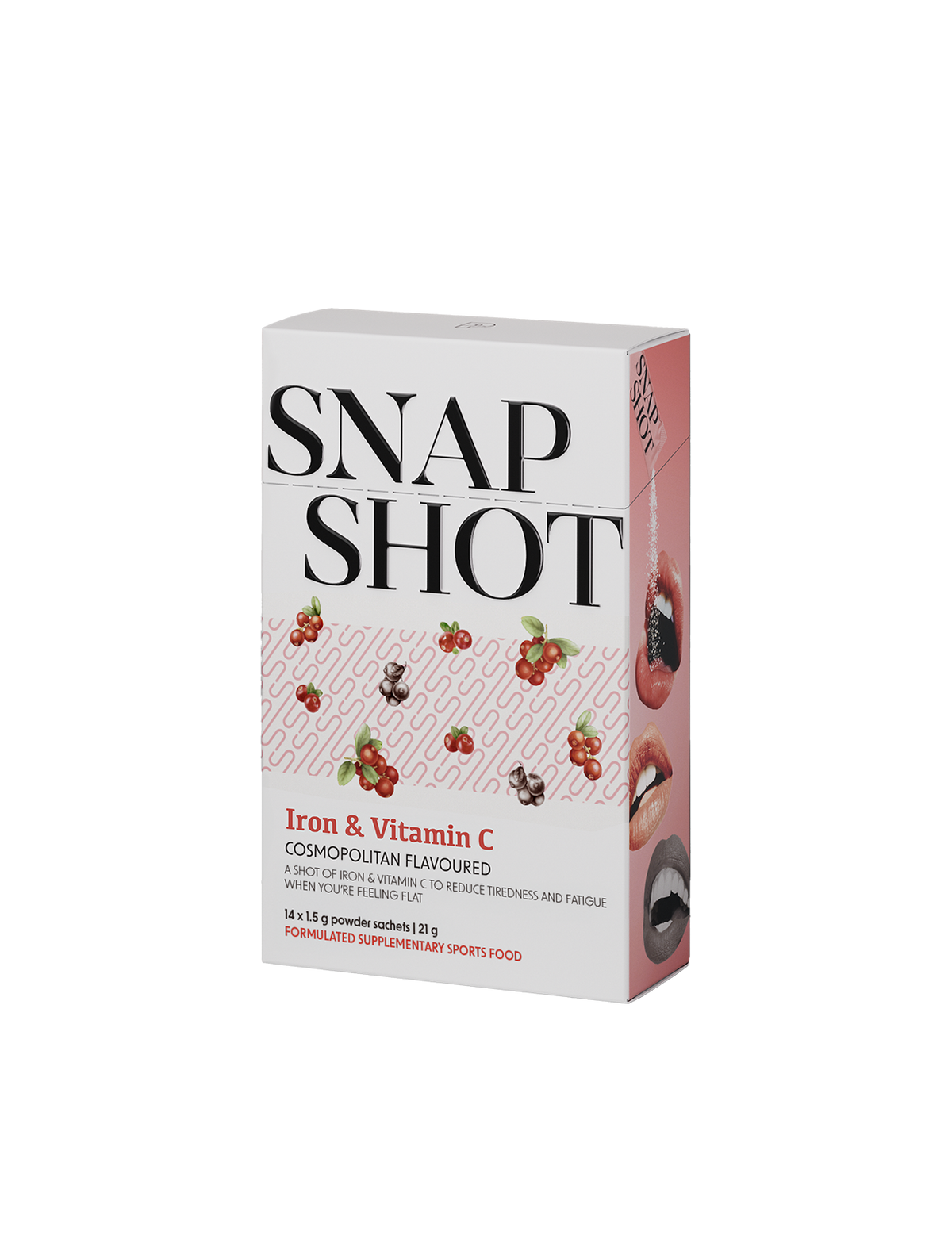 Perdays SNAP SHOT IRON & VITAMIN C COSMOSPOLITAN FLAVOURED SACHET 1.5G X 14 PACK