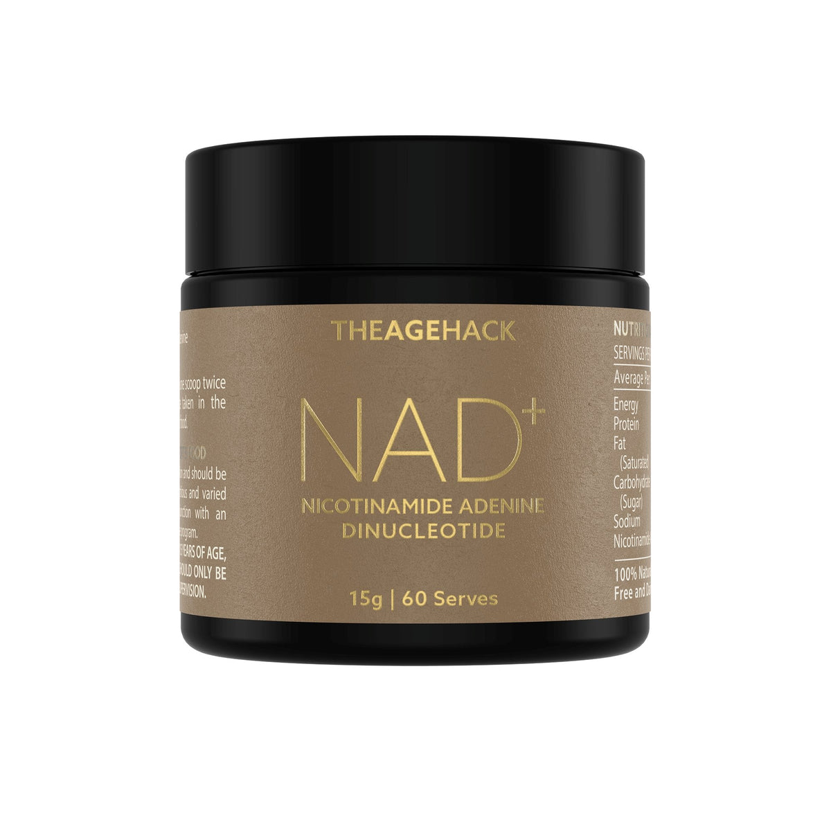 The Age Hack Theagehack NAD+ Nicotinamide Adenine Dinucleotide 15g