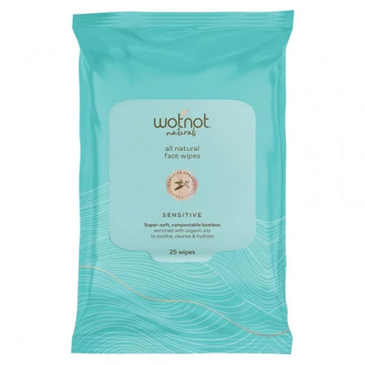 Wotnot Naturals Wotnot Naturals All Natural Face Wipes Sensitive x 25 Pack