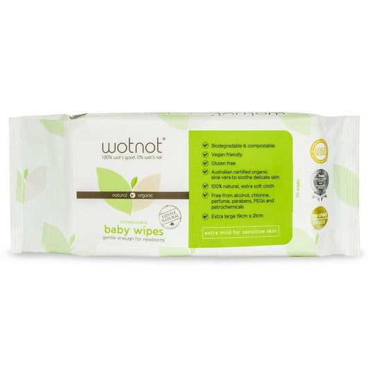 Wotnot Naturals Wotnot Naturals 100% Natural Baby Wipes x 70 Pack